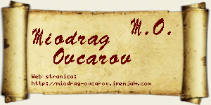 Miodrag Ovčarov vizit kartica